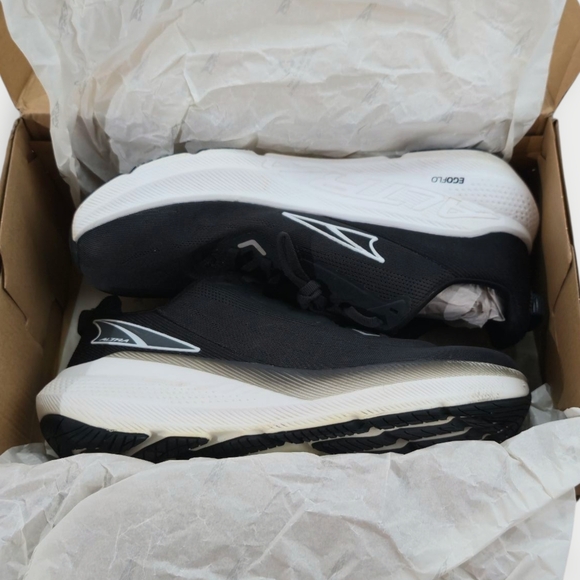 Altra FWD Via Men's Size 10 Black White Athletic Footshaped Road Running Shoes - Picture 2 of 10